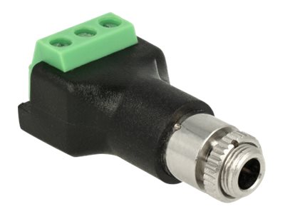 [65878] Delock Audio-Adapter - 3-poliger Anschlussblock weiblich zu mini-phone stereo 3.5 mm weiblich