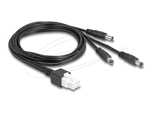 [90168] Delock Stromkabel - 6 pin Mini-Fit (M) zu DC-Stecker 5,5 mm x 2,5 mm (M)