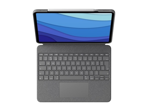 [920-012666] Logitech Combo Touch - Tastatur und Foliohülle - mit Trackpad - hinterleuchtet - Apple Smart connector - QWERTY - Italienisch - Graphite - für Apple 13-inch iPad Pro (M4)