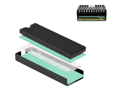 [18353] Delock Solid State Drive Kühlkörper - Schwarz