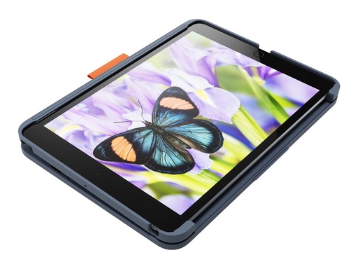 [920-011682] Logitech Rugged Lite - Tastatur und Foliohülle - kabellos - Bluetooth LE - Classic Blue - für Apple 10.2-inch iPad (7. Generation, 8. Generation, 9. Generation)