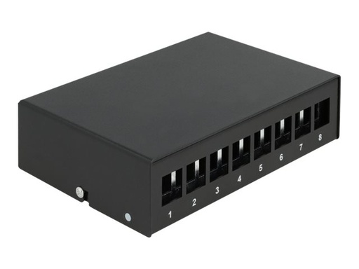 [43413] Delock Leeres Keystone-Patchpanel - geeignet für Wandmontage, DIN schienenmontierbar
