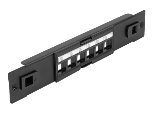 [66819] Delock Leeres Keystone-Patchpanel - Schwarz - 1U - 25.4 cm (10")