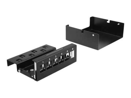 [43411] Delock Leeres Keystone-Patchpanel - geeignet für Wandmontage, DIN schienenmontierbar