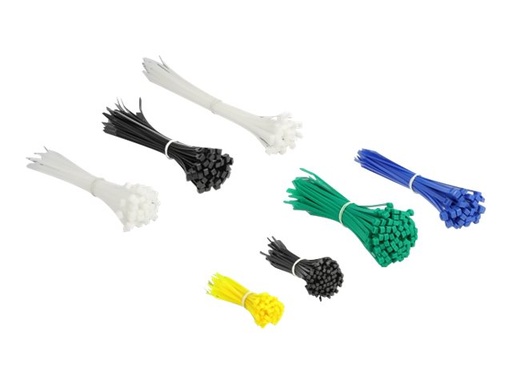 [19358] Delock Cable tie assortment box 600 pieces assorted colours