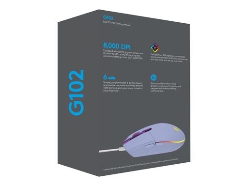 [910-005854] Logitech Gaming Mouse G102 LIGHTSYNC - Maus - Für Rechtshänder