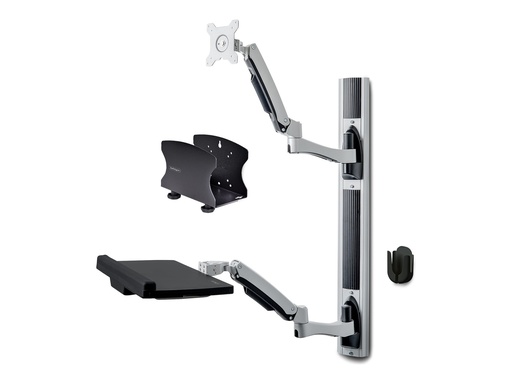 [2PASTSC-WALL-MOUNT] StarTech.com Workstation Wandhalterung, Monitor & PC & Tastatur Halterung - Befestigungskit - Workstation - für Flachbildschirm - Aluminium, Stahl - Schwarz - Bildschirmgröße: up to 68.6 / 82.3 cm (ultra-wide)