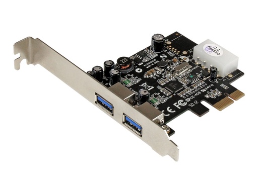 [PEXUSB3S25] StarTech.com 2 Port USB 3.0 PCI Express Schnittstellenkarte mit UASP und 4 Pin LP4 Molex