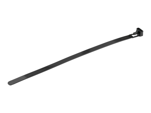 [CBMZTRB8BK] StarTech.com 20cm(8") Reusable Cable Ties, 7mm(1/4") wide, 50mm(1-7/8") Bundle Dia. 22kg(50lb) Tensile Strength, Releasable Nylon Ties, Indoor/Outdoor, 94V-2/UL Listed, 100 Pack, Black - Nylon 66 Plastic - TAA (CBMZTRB8BK)