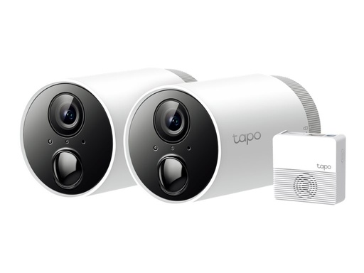 [TAPO C400S2] TP-LINK Tapo C400S2 V1 - 2 x Tapo C400 Kameras + Tapo H200 Hub - Netzwerk-Überwachungskamera - Innenbereich, Außenbereich - staubbeständig/wasserfest - Farbe (Tag&Nacht)