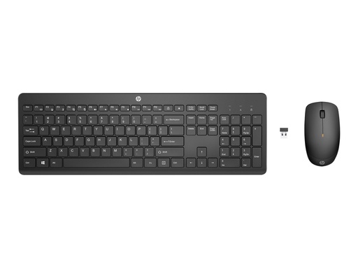 [1Y4D0UT#ABE] HP 235 - Tastatur-und-Maus-Set - 3-Zonen-Layout, flache Tastenreise