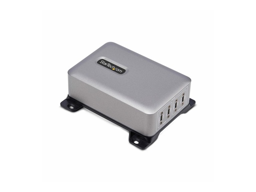 [424DEU-USB-C-CHARGER] StarTech.com 4-Port USB-C Charger, 240W Total, Single Port 140W EPR - Netzteil - mit Oberflächenmontagehalterung - 240 Watt - 5 A - Power Delivery 3.1 - 4 Ausgabeanschlussstellen (USB-C)