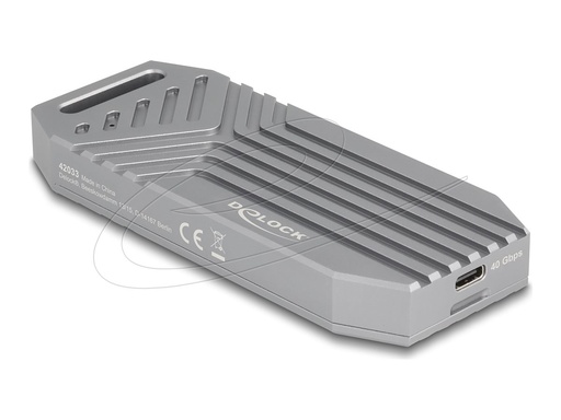 [42033] Delock Speichergehäuse - 40 Gbps, werkzeuglos - M.2 - M.2 NVMe Card / PCIe (NVMe)