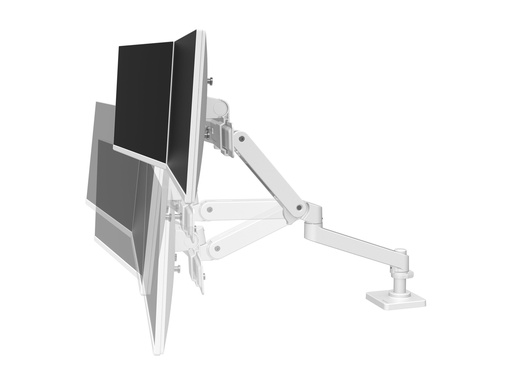 [45-684-290] Ergotron LX Pro - Befestigungskit (Dual Direct Arm) - für 2 LCD-Displays - Aluminium - weiß - Bildschirmgröße: bis zu 68,6 cm (bis zu 27 Zoll)
