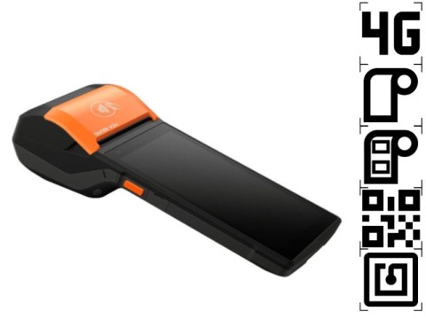 [P06064143] Sunmi V2s L2D - 5.5" Display Android 11 Bon-/Etikettendrucker 2D Scanner microSD - 16.384 MB - Android