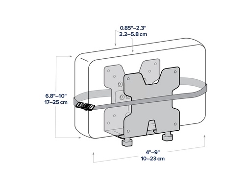 [98-721-290] Ergotron Mini-PC-Halterung - an Wandschiene montierbar