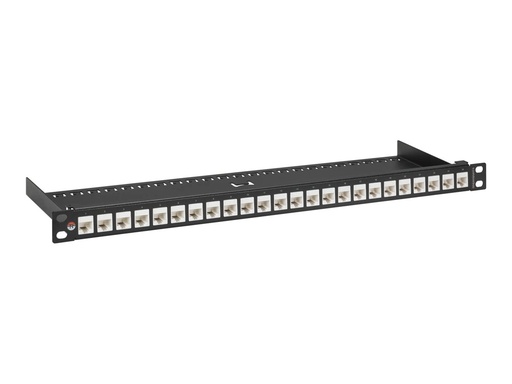 [AC-PP1-BLK] Rackmount.IT Patch Panel - mit Kabelmanagement - Jet Black - 0.6 - 48.3 cm (19")