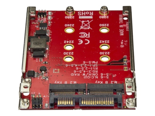 [S322M225R] StarTech.com Startech M.2 auf SATA Adapter - Dual Slot M.2 NGFF SSD Adapter für 2,5in Laufwerke - RAID - Speichercontroller (RAID)