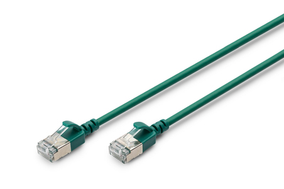 [DK-1632-A-020S-G] DIGITUS CAT 6A F-FTP Slim Patchkabel, 2m, Grün