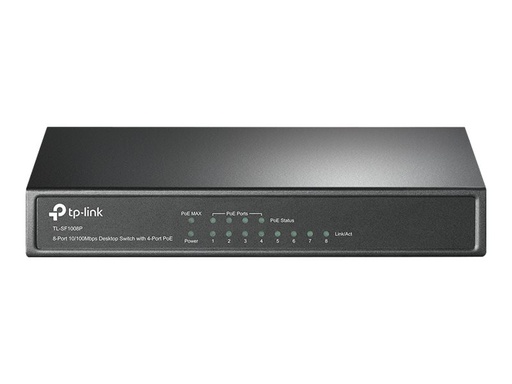 [TL-SF1008P V5.0] TP-LINK TL-SF1008P - V5 - Switch - unmanaged - 8 x 10/100 (4 PoE)