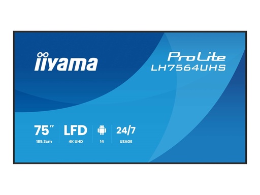 [LH7564UHS-B1AG] Iiyama ProLite LH7564UHS-B1AG - 190 cm (75") Diagonalklasse (189.5 cm (74.5")