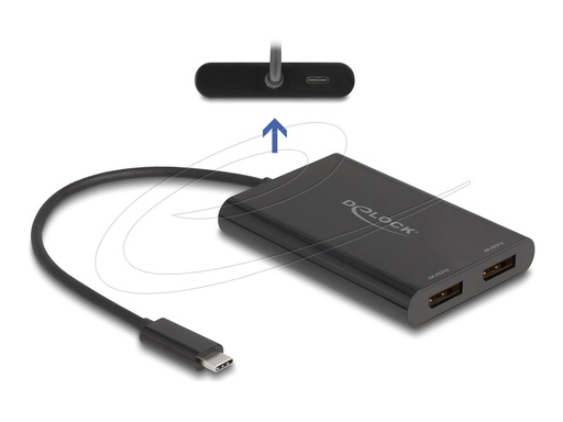 [64308] Delock Videoadapter - USB-C (M) zu DisplayPort, USB-C (PD)
