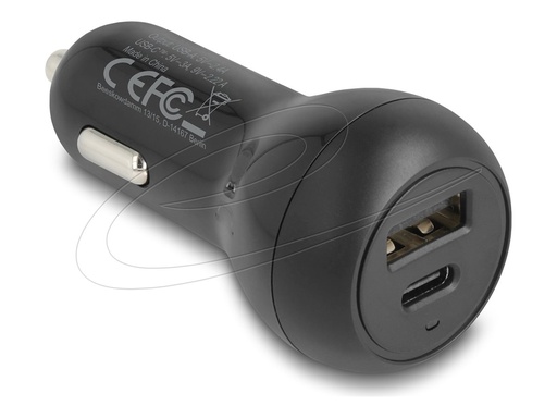 [64329] Delock Auto-Netzteil - 32 Watt - 3 A - PD 3.0 - 2 Ausgabeanschlussstellen (USB-C, USB)