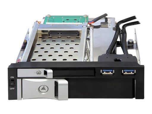 [47209] Delock 5.25 Mobile Rack for 1 x 2.5 + 1 x 3.5 SATA HDD + 2 x USB 3.0 Ports - Mobiles Speicher-Rack - 2.5", 3.5" (6.4 cm, 8.9 cm)