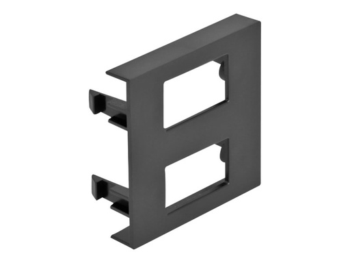 [81400] Delock Easy 45 - Einrastmodul - 45 x 45 mm, rechteckiger Ausschnitt 12,5 x 21,5 mm - 2-fach - Schwarz (Packung mit 5)