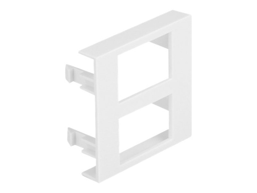 [81390] Delock Easy 45 - Einrastmodul - 45 x 45 mm, Rechteck-Ausschnitt 17 x 24,3 mm - 2-fach - weiß (Packung mit 5)
