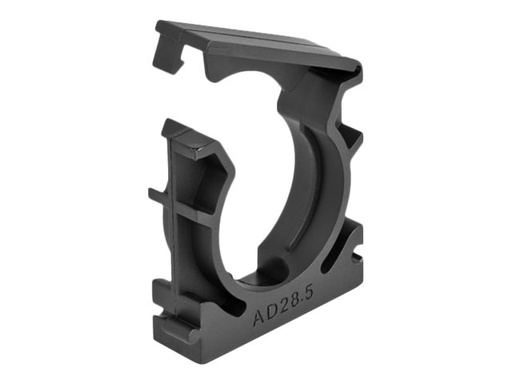 [60487] Delock Kabelhalter - mit Sicherungsclip, 28,5 mm - Schwarz (Packung mit 4)