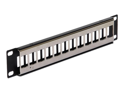 [43326] Delock Keystone Patch Panel - Patch Panel - Schwarz - 1U - 25.4 cm (10")