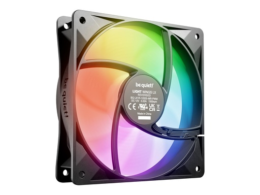 [BL132] Be Quiet! 120mm Light Wings LX PWM Reverse Black - Gehäuse-Lüfter - 28,5 dB