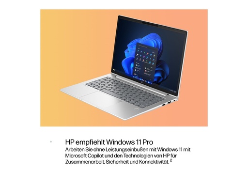 [AD2N6ET#ABD] HP ProBook 4 G1i Notebook AI - 177-Grad Scharnierdesign - Intel Core Ultra 7 255U / 2 GHz - Win 11 Pro - Intel Graphics - 32 GB RAM - 1 TB SSD NVMe - 35.6 cm (14")