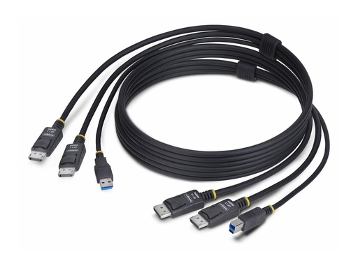 [DDU1226-KVM-CABLE] StarTech.com 6ft (1.8m) Dual-DisplayPort and USB 5Gbps KVM Cable - Tastatur- / Video- / Maus- (KVM-)