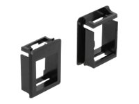 [86761] Delock Modulblende Snap-in-Halterung - Schrankmontage - Schwarz (Packung mit 4)