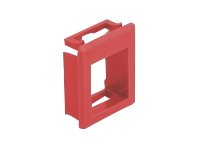 [86762] Delock Modulblende Snap-in-Halterung - Schrankmontage - Rot (Packung mit 4)