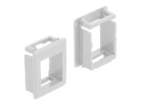 [86760] Delock Modulblende Snap-in-Halterung - Schrankmontage - weiß (Packung mit 4)
