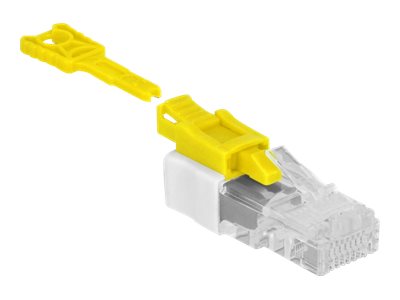 [85334] Delock RJ45 Port Blocker - LAN-Portblocker - Weiß/Gelb (Packung mit 5)