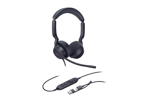 [1308186] Yealink Headset UH 44 Dual Teams USB-C/A - Headset - 20 KHz