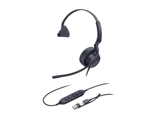 [1308188] Yealink Headset UH 44 Mono Teams USB-C/A - Headset - Lautstärkeregler