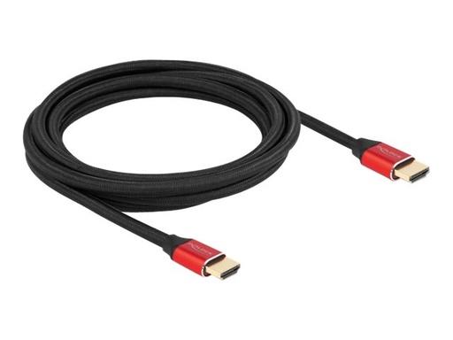 [85775] Delock Ultra High Speed - HDMI-Kabel - HDMI männlich zu HDMI männlich - 3 m - Dreifachisolierung - Schwarz, Rot - vergoldete Kontakte, 8K60Hz (7680 x 4320)