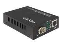 [86110] Delock Delock Media Converter 10/100/1000Base-T to 100/1000Base-X SFP - Medienkonverter - GigE - 10Base-T, 100Base-TX, 1000Base-T, 1000Base-X, 100Base-X - RJ-45 / SFP (mini-GBIC)