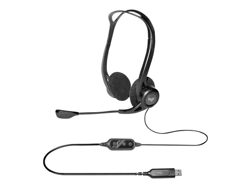 [981-000100] Logitech PC Headset 960 USB - Headset - On-Ear