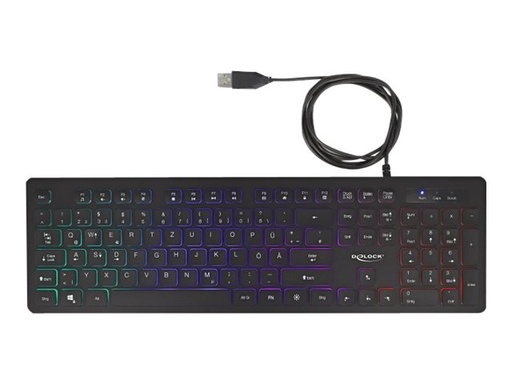 [12625] Delock Tastatur - Hintergrundbeleuchtung - USB