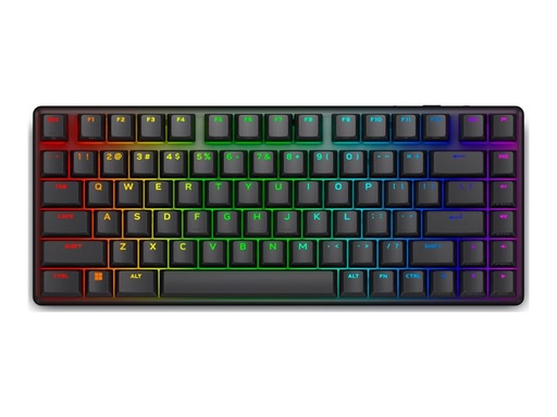 [PRO-KB-G-WW] Dell Alienware Pro Wireless Gaming Keyboard - Tastatur - 75% - compact TKL - AlienFX Per-Key RGB / 16,8 Millionen Farben - kabellos - 2.4 GHz, Bluetooth 5.1, USB - QWERTY - USA - Tastenschalter: Alienware lineare mechanische Switches (Hotswap-fähig)