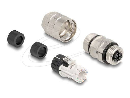 [86056] Delock Netzwerkanschluss - 8 pin M12-X (W)