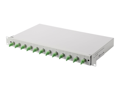 [DN-96341/9] DIGITUS Professional DN-96341/9 - Glasfaserkabelkiste - ST X 12 - Hellgrau, RAL 7035 - 1U - 48.3 cm (19")
