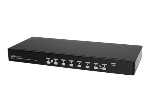 [SV831DUSBUK] StarTech.com 8 Port 1U Rackmount USB KVM Switch Kit with OSD and Cables - Rack mount KVM - VGA KVM Switch - 8 Port KVM Switch (SV831DUSBUK)