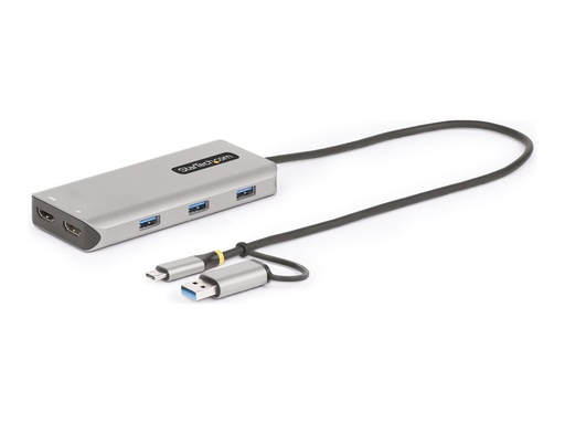[167B-USBC-MULTIPORT] StarTech.com USB-A & USB-C Multiport Adapter, 2x HDMI (4K/1080p)